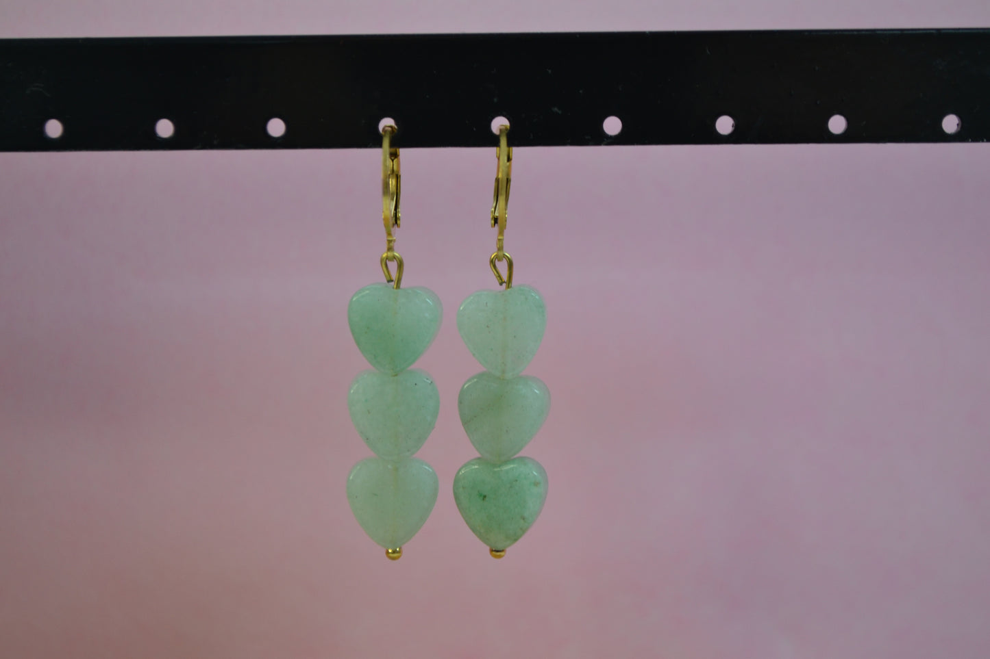 Turquoise Heart Trio Oorbellen