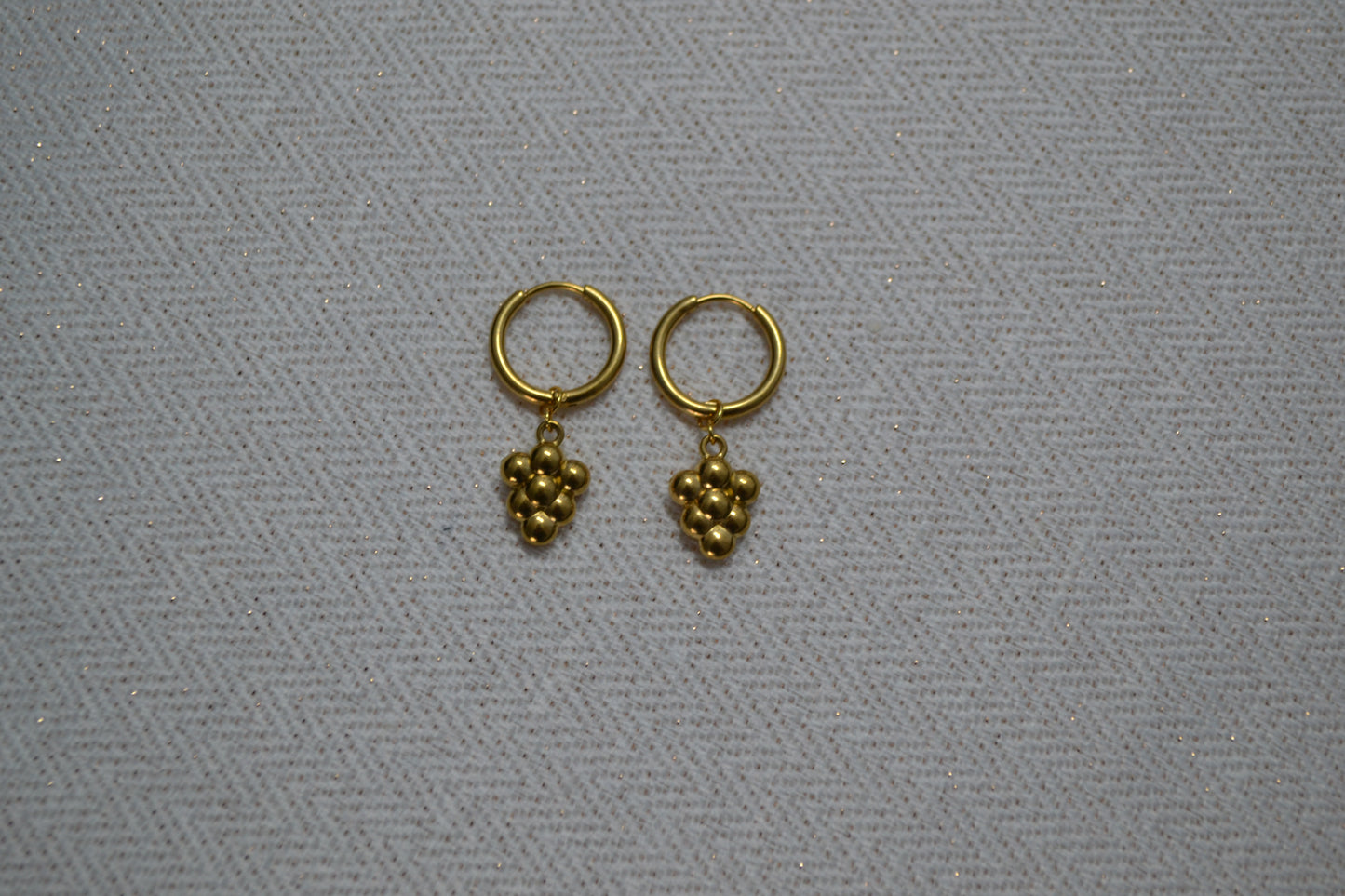 Trosje Druiven Oorbellen Goud