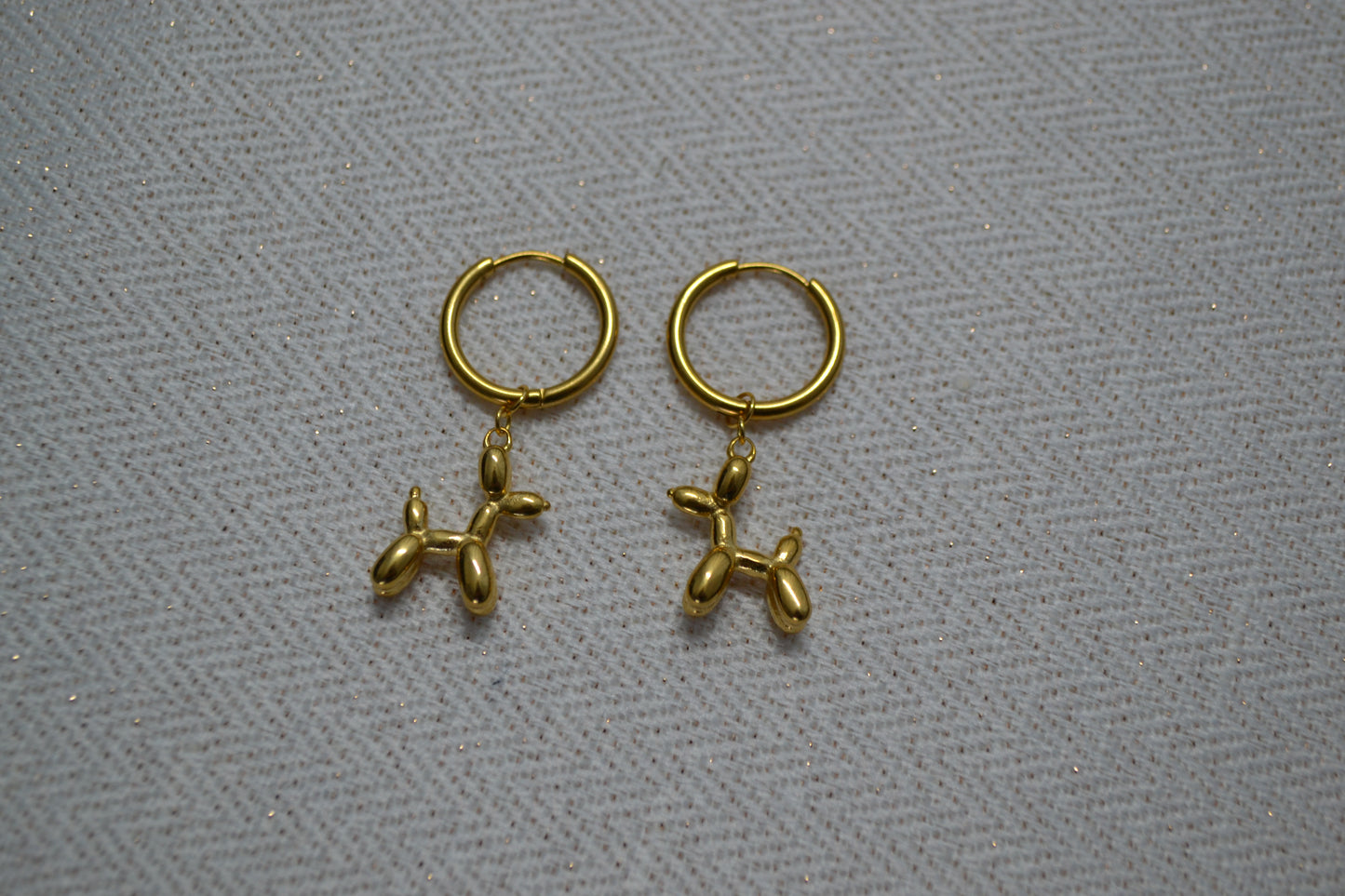 Ballon Hond Oorbellen Goud