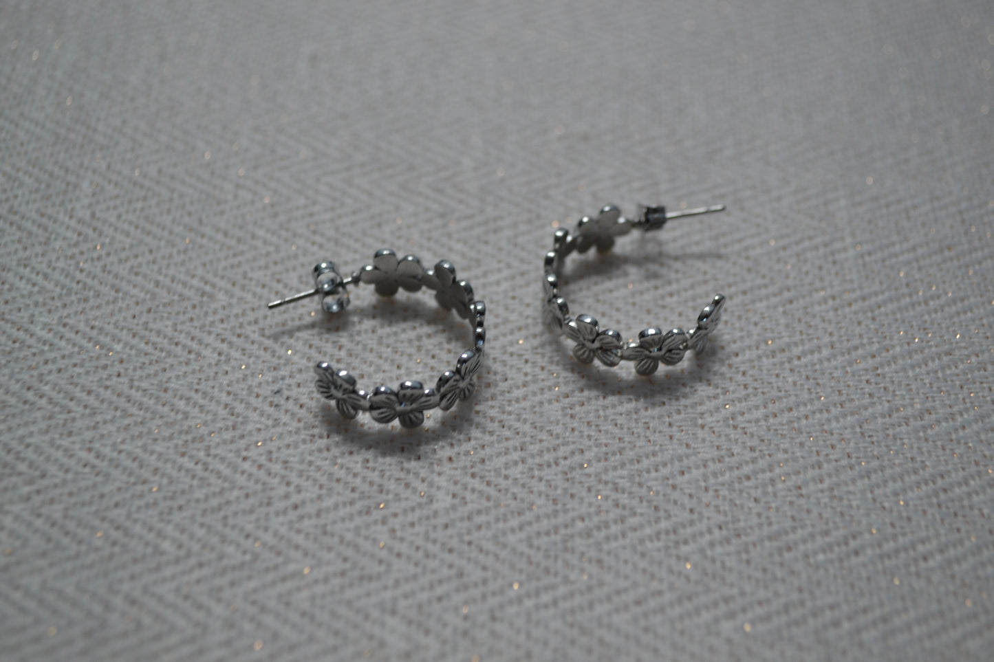 Flowerfield Oorbellen Zilver