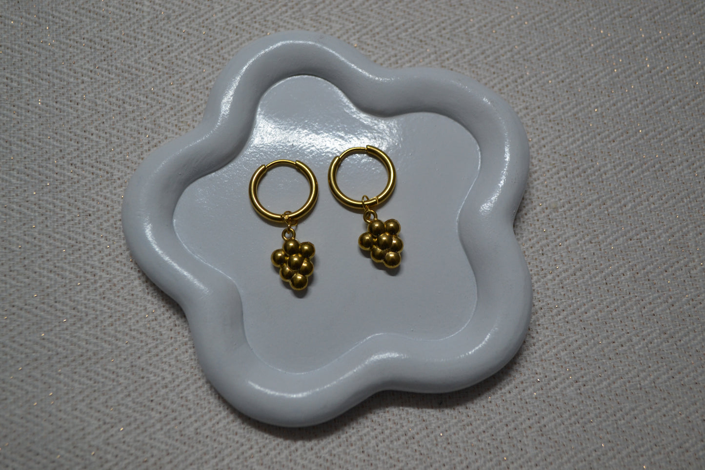 Trosje Druiven Oorbellen Goud