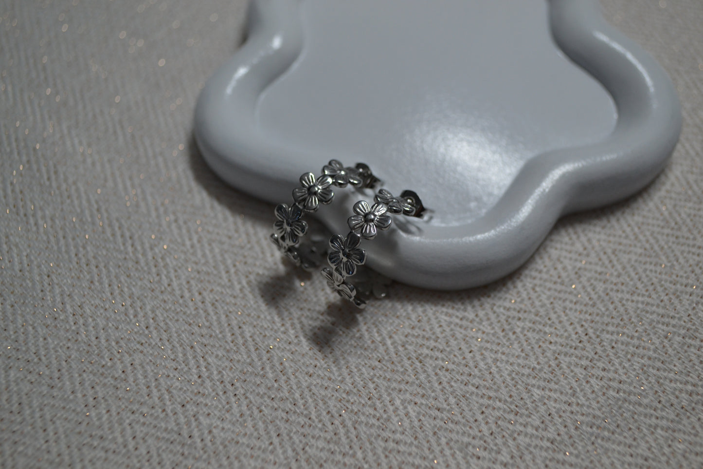 Flowerfield Oorbellen Zilver