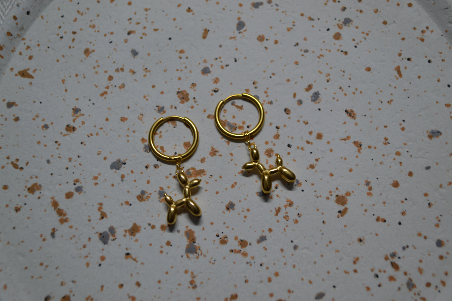 Ballon Hond Oorbellen Goud