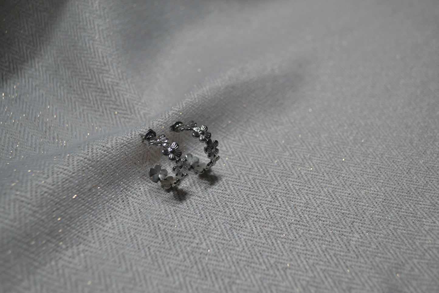 Flowerfield Oorbellen Zilver