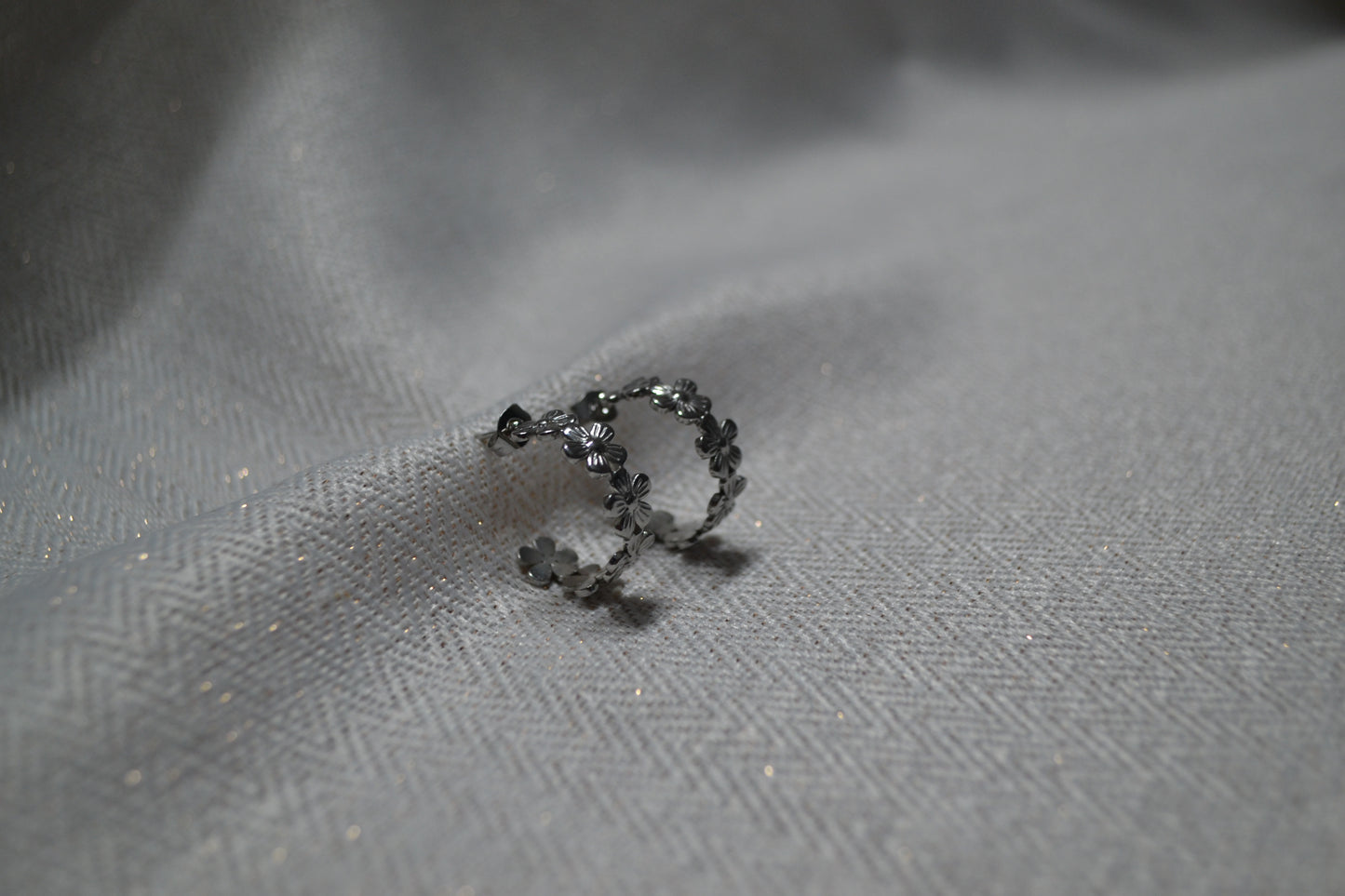 Flowerfield Oorbellen Zilver