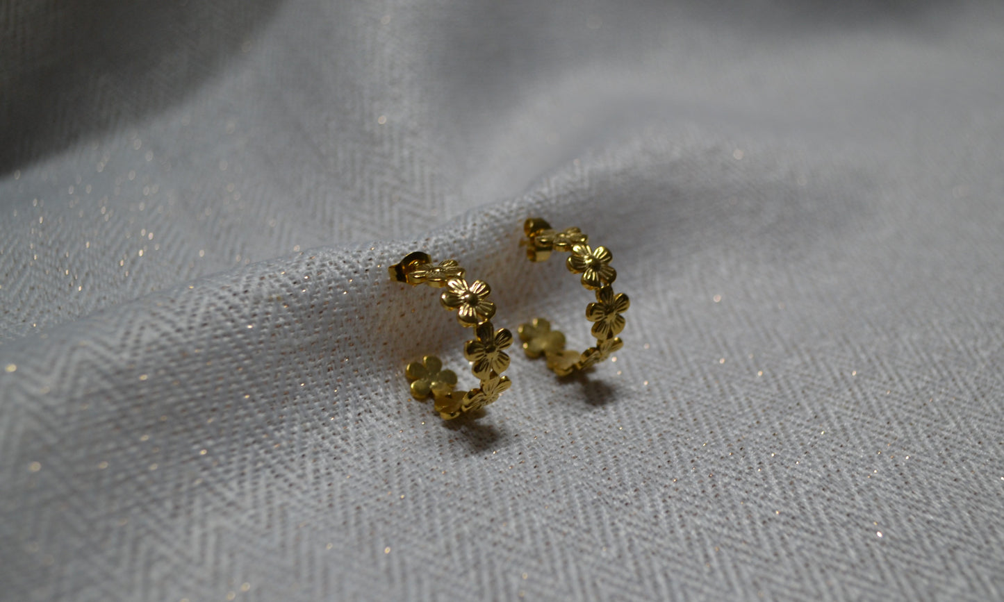 Flowerfield Oorbellen Goud