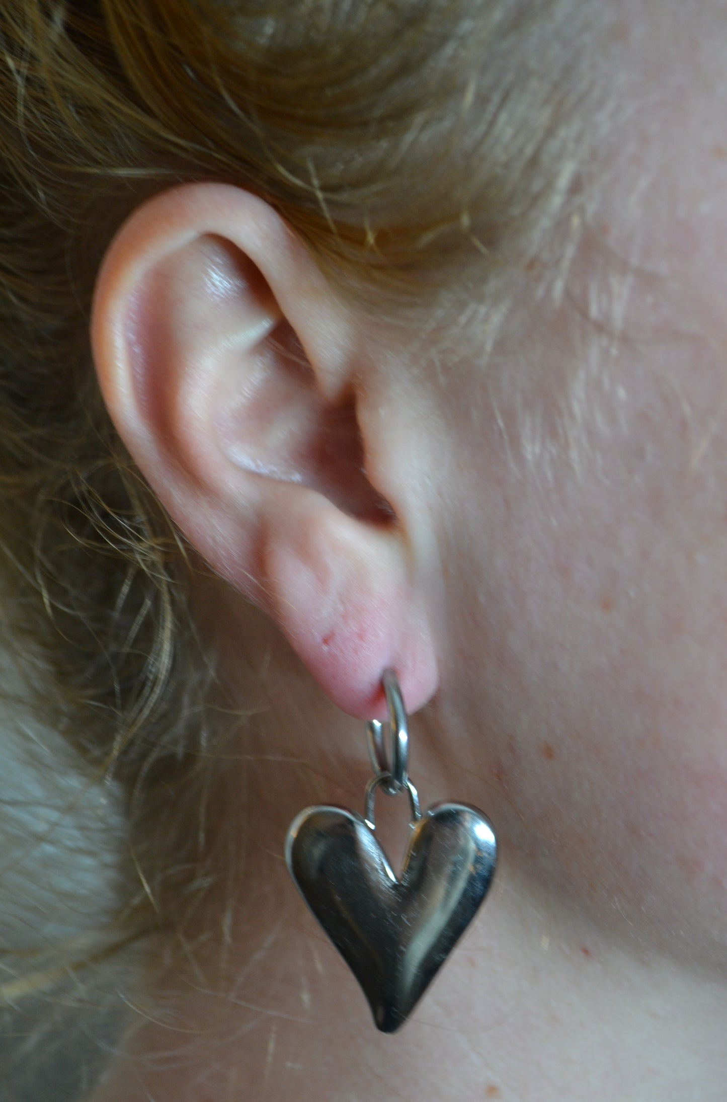 Love Heart Oorbellen Zilver